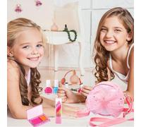 Juego De Maquillaje para Niñas - Juguetes de Disfraz Lavables, Realistas y Portátiles - Maquillaje para Niñas Pequeñas | para Cumpleaños Navidad Fiestas Nocturnas Eventos Escolares y Obras de Teatro