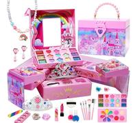 Juego de Maquillaje para niños, Juego Belleza Juguete cosmético Lavable - Cosmetic Kits Princesas, Finishler, Juega Vacaciones cumpleaños