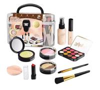 Juego de maquillaje para niños, juego de maquillaje - Set de cosméticos auténticos lavables y seguros para niñas pequeñas - Juego de cumpleaños de princesas, juguete de maquillaje, tocador de