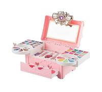 Juego De Maquillaje para Niños: Kit De Maquillaje De Juego Lavable, Conjunto Cosmético Temático De Princesas | Colección Amigable para Los Niños con Colores Vibrantes, Estuche De Almacenamiento Juego