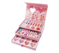 Juego De Maquillaje para Niños, Kit De Maquillaje Infantil para Jugar, Juguete Simulador Lavable para Fiestas Princesas Teatro Escuela Talleres Manuales Actuación Cumpleaños