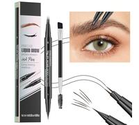Juego de maquillaje profesional para cejas con lápiz preciso y pincel de mezcla para mujer, accesorios cosméticos naturales para cejas