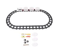 Juego de máquina de sushi rotativa eléctrica de tren de sushi con cinta transportadora de riel, comida y bandeja para servir Mesa de tren con batería para fiesta, mesa de exhibición, placa oscilant