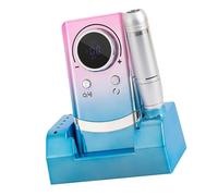 Juego de máquina de taladro eléctrico para clavos, brocas de bajo ruido, 45000 rpm, máquina pulidora de uñas con base