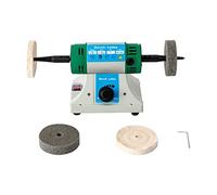 Juego de máquina pulidora, 320 W, pulidora para joyas, mesa de pulido con velocidad variable, 10000 rpm, con 2 ruedas de tela y 2 fresadoras de fibra, caballete de pulido
