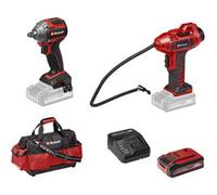 Juego de máquinas profesional TP-CW 18/260 + CE-CC 18 Kit, Tornillo de percusión rojo/Negro