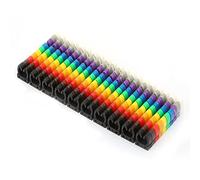 Juego de Marcadores de Cables de Tubo de Etiqueta Numérica de Colores para Organización de Cables (100PCS KCM-4MM 4 metros cuadrados)