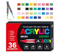 Juego de marcadores de pintura - Lápices acrílicos impermeables, páginas para colorear en negrita | Dibujo de lienzo, decoración de tela, pintura de piedra, escritura de vidrio, diseño de madera