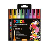 Juego de marcadores de pintura POSCA PC-5M Pop Colors (redondos de 1,8 a 2,5 mm) 8 uds