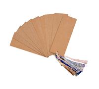 Juego de marcadores en blanco de 60 piezas, papel rectangular, borlas coloridas, papel de proyecto Handmde blanco