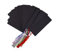 Juego de marcadores en blanco de 60 piezas, papel rectangular, borlas coloridas, papel de proyecto Handmde blanco