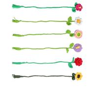 Juego de marcadores florales de ganchillo con instrucciones paso a paso de animales, suministros para principiantes, juego de manualidades para principiantes