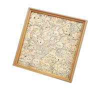 Juego de Marco de Rompecabezas con Pintura temática de Animales de Madera para niños, Juguete Educativo para Colorear, Desarrollo de Habilidades motoras Finas, artesanía navideña