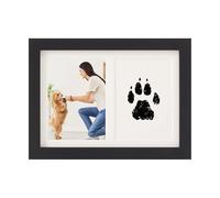 Juego de marcos de fotos con diseño de huellas de perro, gato y perro, juego de impresión de huellas para recién nacidos, juego de huellas de manos, marco conmemorativo de gato, regalo para
