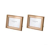 Juego de marcos de fotos de 2 piezas para mostrar 12 fotos de 7 x 17 y 8 cm, lo que permite una orientación flexible y un diseño elegante para mejorar la decoración de tu espacio vital (nogal)