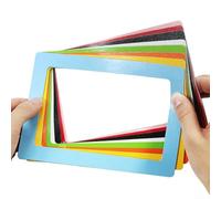 Juego de marcos de fotos magnéticos perfecto para crear una galería de fotos en tu refrigerador o tablón de anuncios (5 pulgadas azul)