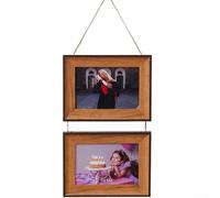 Juego de marcos de fotos vintage montados en la pared, marcos de fotos de madera de varios paneles para fotos de 6/7 pulgadas, decoración colgante de galería de estilo europeo para sala de estar y