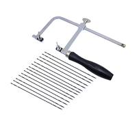Juego de marcos de sierra universal multiusos ajustable con 12 cuchillas kit profesional para hacer joyas mini sierra sierra para metales sierra de arco tubo de plástico carpintería metal ligero