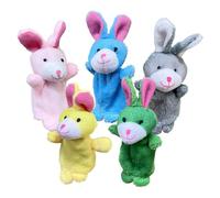 Juego De Marionetas De Dedo De Conejo: Juguetes De Animales De Peluche De Piezas, Muñeco De Conejito Interactivo, Mini Marionetas De Mano | Accesorios Educativos Creativos para Contar Historias,
