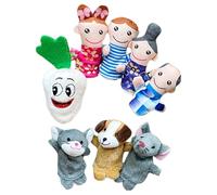 Juego De Marionetas De Dedo para La Hora del Cuento, 8 Piezas De Títeres De Animales para Contar Historias, Juguetes Sensoriales Lectura para Viajes Y Entretenimiento Preescolar
