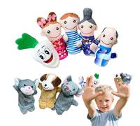 Juego de Marionetas de dedos para la hora del cuento | 8 Marionetas Educativas Granja para Ayuda al Aprendizaje Tiempo de Cuento Estimulante Sensorial Herramienta Pedagógica Educación Inclusiva