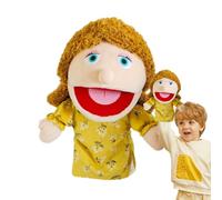Juego de marionetas de mano - 11,8 pulgadas de felpa de dibujos animados familia | boca móvil juego de rol figuras abuelo, madre padre niños, juguete educativo interactivo, regalo suave, promoción de