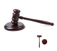Juego de martillo de subastas de madera, martillo de juez con base, gavel de madera premium, martillo de juez, madera para jueces, abogados, venta de subastas