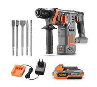 Juego de martillo perforador a batería de 20 V FX-E1RH20 y juego de cinceles