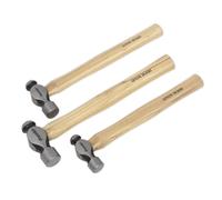 Juego De Martillos Ball Pein Sealey 3 Piezas Con Mangos De Hickory AK203