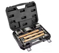 Juego De Martillos De Reparación De Carrocería Neo Tools Top-11-640, 7 Piezas, Martillos Con Mango De Madera Y Discos De Perfilado Para Chapa