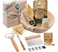 Juego de masa madre orgánica de centeno para hornear pan, masa madre natural, para hacer pan crujiente, incluye instrucciones de recetas (juego de levadura de centeno)