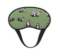 Juego de máscara opaca para dormir con estampado de ardilla roja para mujeres y hombres, viajes, yoga