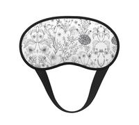 Juego de máscara opaca para dormir con estampado de hierbas y plantas herbáceas para mujeres y hombres, viajes, yoga