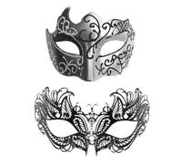 Juego de máscaras de mascarada para parejas,Juego de máscaras de mascaradas para parejas,2X Cubierta facial retro | Conjunto de de mascarada para él y para ella, accesorios de disfraz para ca
