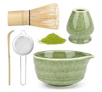 Juego de matcha de 5 piezas, Kit Té Matcha de Ceremonia Japonesa con Tazón con Pico, Batidor de Bambú Chasen y Accesorios Completos, el Juego de Matcha Perfecto para Amantes del Té Matcha (D)