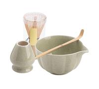 Juego de matcha, kit de herramientas de té japonés, cuenco con boquilla y soporte para batidor incluido, accesorios tradicionales de ceremonia para preparar café con leche en casa, cocina, viajes