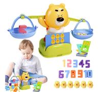 Juego de matemáticas Bear Balance, juguete a escala de oso,Divertido juego de matemáticas con dibujos animados de 12 patos y osos | Juguetes educativos para contar, juguete para aprender a contar núme