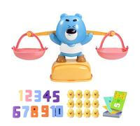 Juego de matemáticas Bear Balance, juguete a escala de oso | Divertidos juguetes de aprendizaje de números para niños pequeños con 12 patos,Juguetes educativos para contar, juguete para aprender a con
