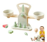 Juego de matemáticas de equilibrio, equilibrio de peso de madera, juego de matemáticas interactivo, kits científicos educativos, balanza de cubo encajable para niños niñas