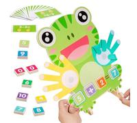 Juego de matemáticas de primer año genérico - Juguete de aprendizaje de matemáticas de madera | Juego de descomposición del número de dedo | Color Cognition Toy
