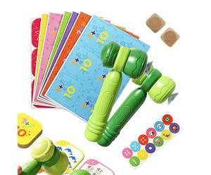 Juego de matemáticas | Tabla de cálculo con 2 martillos divertidos, adecuado para viajes, aprendizaje de niños, escuela, Navidad y cumpleaños