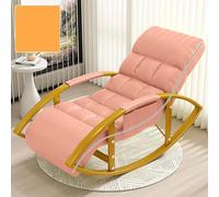 Juego de mecedora de ocio con respaldo ajustable en altura y reposapiés, reclinable de gran tamaño para patio, sala de estar y uso al aire libre (rosa)