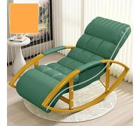 Juego de mecedora y reposapiés de ocio de gran tamaño, respaldo y reposapiés ajustables, cómodo sillón reclinable de patio para sala de estar y balcón, color esmeralda