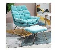 Juego de mecedora y reposapiés, sofá perezoso para sala de estar, balcón y dormitorio, silla reclinable compacta para espacios pequeños