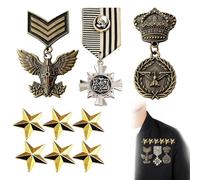 Juego de medallas multifacéticas, 3 tipos de medallas y 6 alfileres de estrella dorada, ideal para carnaval, actuaciones escénicas, recompensas para niños y niñas, para todas las edades y ocasiones