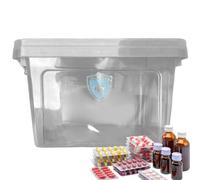 Juego de medicamentos para estudiantes universitarios, organizador de medicamentos, organizador de medicamentos, caja de medicamentos de doble capa, caja de medicamentos grande, portátil Me