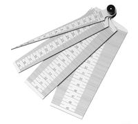 Juego de medidores cónicos métricos de acero inoxidable, rango de medición de 1 a 60 mm, regla 4 en 1 y medidor de escala de apertura compatible con agujero de taladro