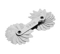 Juego de medidores de radio Medidor de roscas de filete de acero inoxidable Medidor cóncavo convexo interno externo Herramienta de medición de arco(R1-6.5MM)