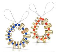 Juego de medidores de rosca de 26 piezas tipo tuerca y perno con comprobadores de rosca macho y hembra y construcción de aleación de aluminio (dorado)