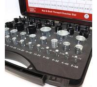 Juego de medidores de rosca de pernos y tuercas, 2644 piezas, incluyendo comprobadores de rosca macho y hembra para una medición precisa de la rosca de tornillo en métrico y tamaños (26 piezas, negro